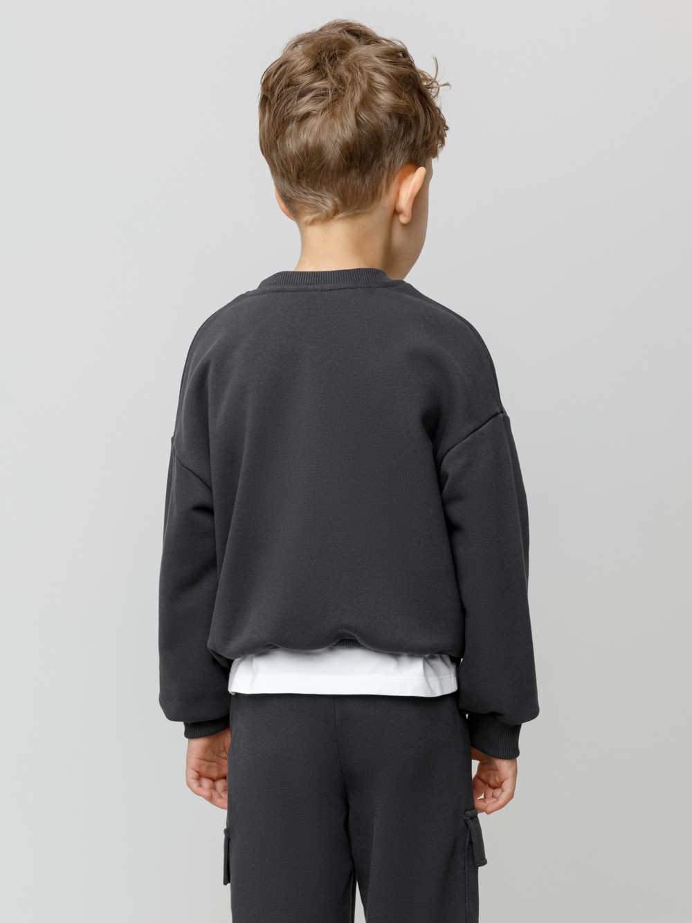 Свитшоты для мальчика, артикул: КР 302843, цвет: темно-серый, фото 5