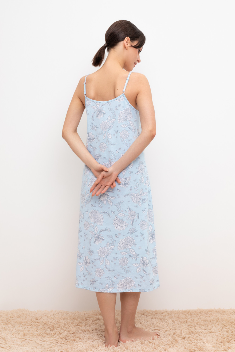 Сорочки ночные женские для мам, артикул: Е 10002, цвет: голубой, фото 5