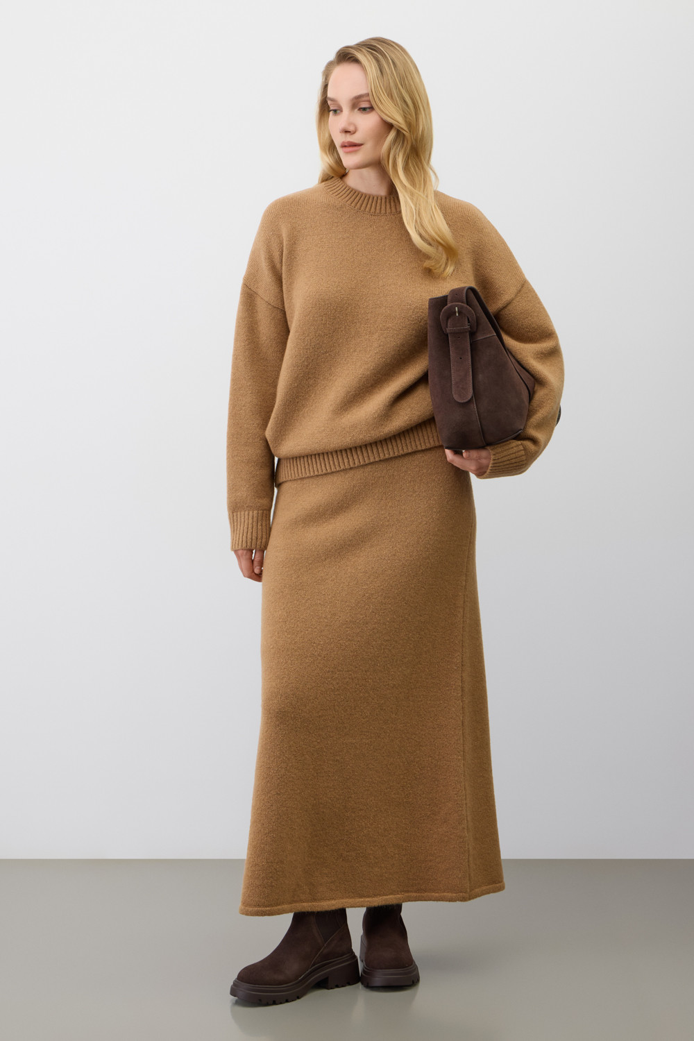 Юбки женские для мам, артикул: ЕВ 741/ш, цвет: коричневый, фото 5