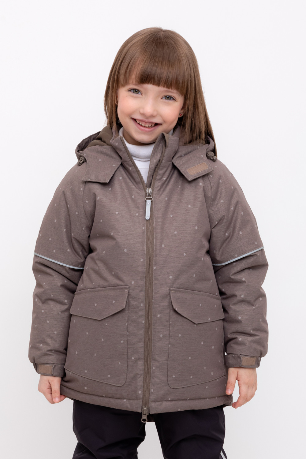 Куртка для девочки, артикул: ВК 38114/н/2 ГР, цвет: коричневый, фото 5