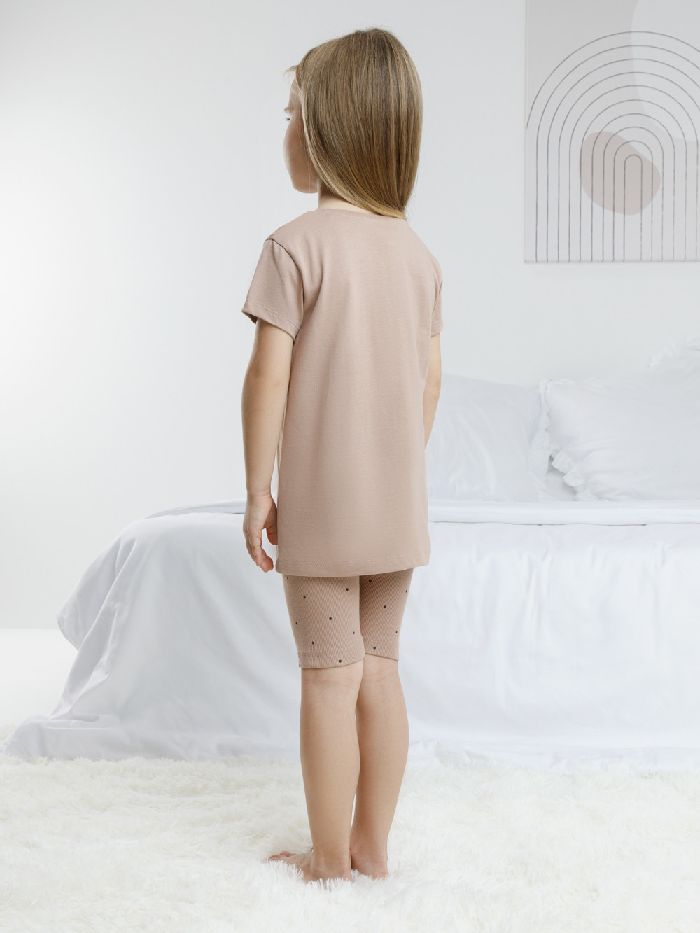 Пижама для девочки, артикул: К 1647, цвет: бежевый, фото 5
