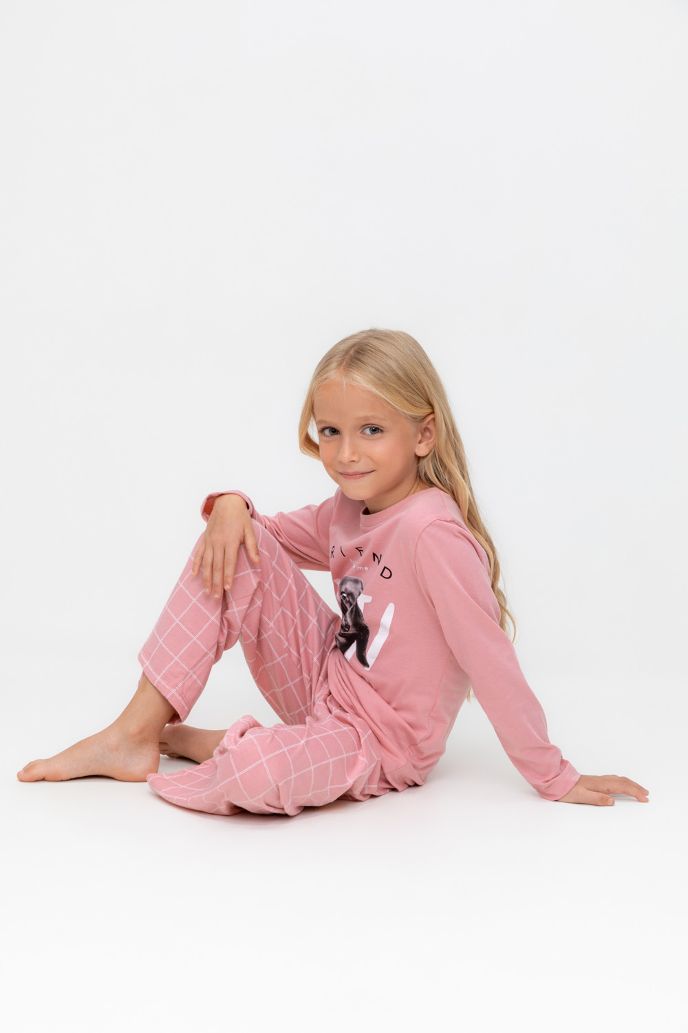 Пижама для девочки, артикул: К 1623, цвет: розовый, фото 5