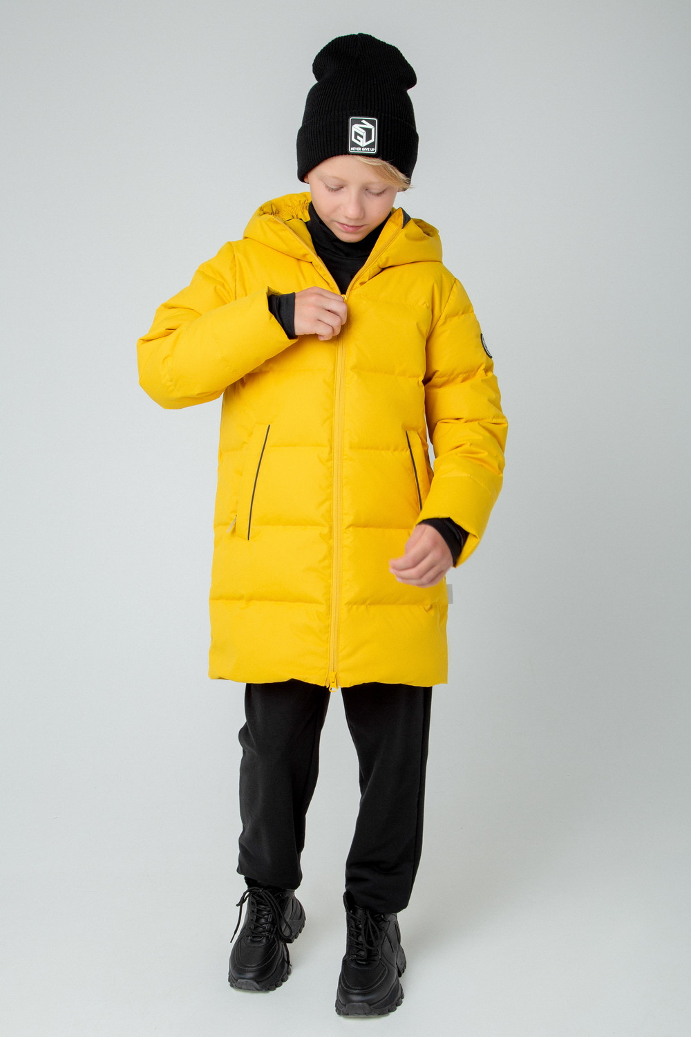 Пальто, плащи для мальчика, артикул: ВК 34064/1 УЗГ, цвет: желтый, фото 5