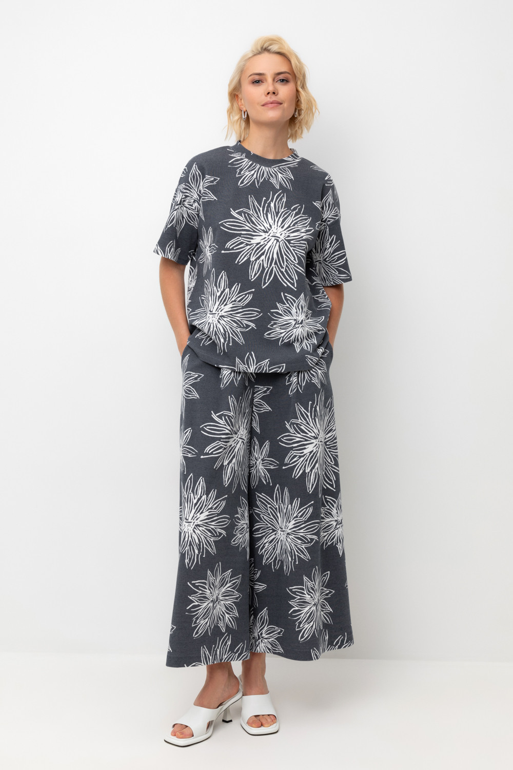 Брюки женские для мам, артикул: ЕВТ 4150, цвет: синий, фото 5