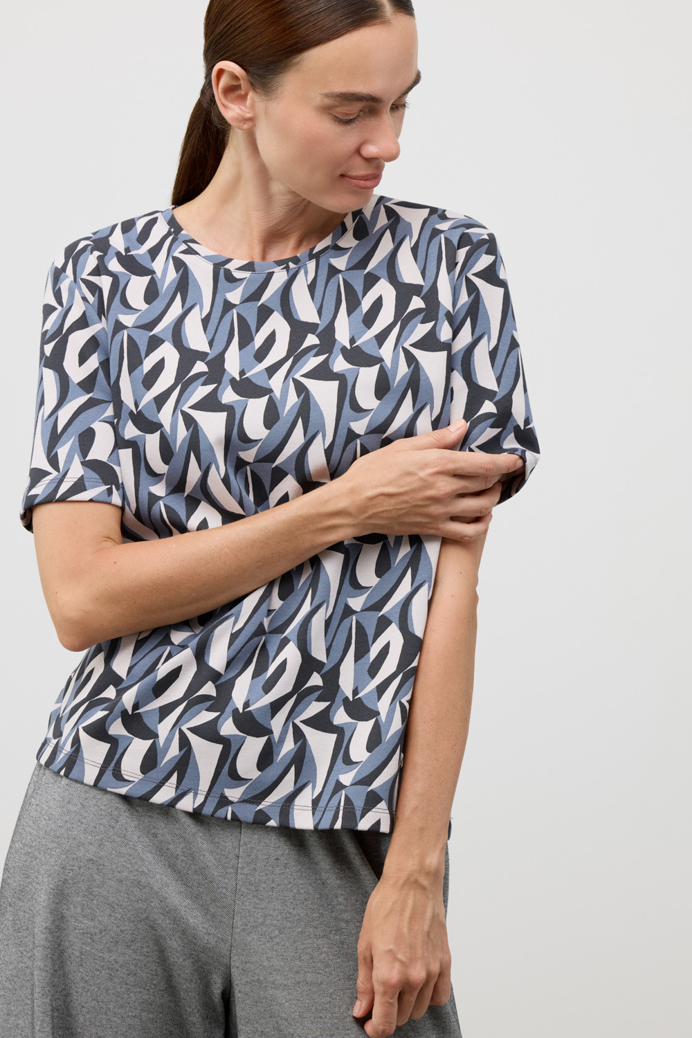 Футболки женские для мам, артикул: ЕВТ 3216, цвет: светло-серый5, фото 5