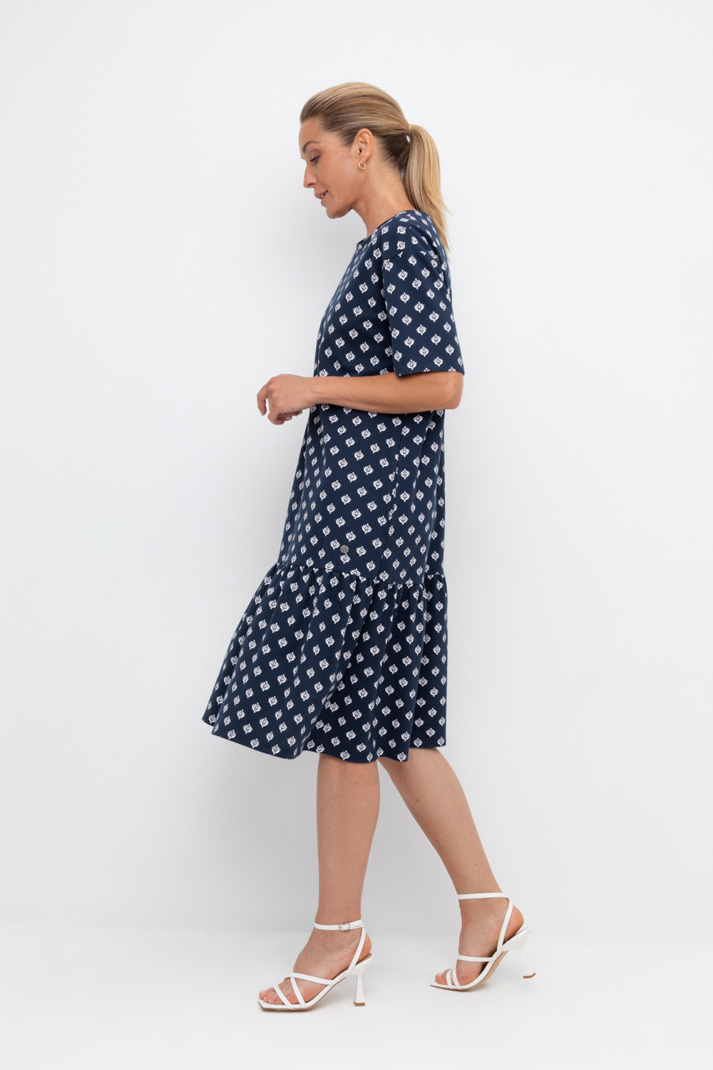 Платья женские для мам, артикул: ЕВТ 5066, цвет: темно-синий, фото 5