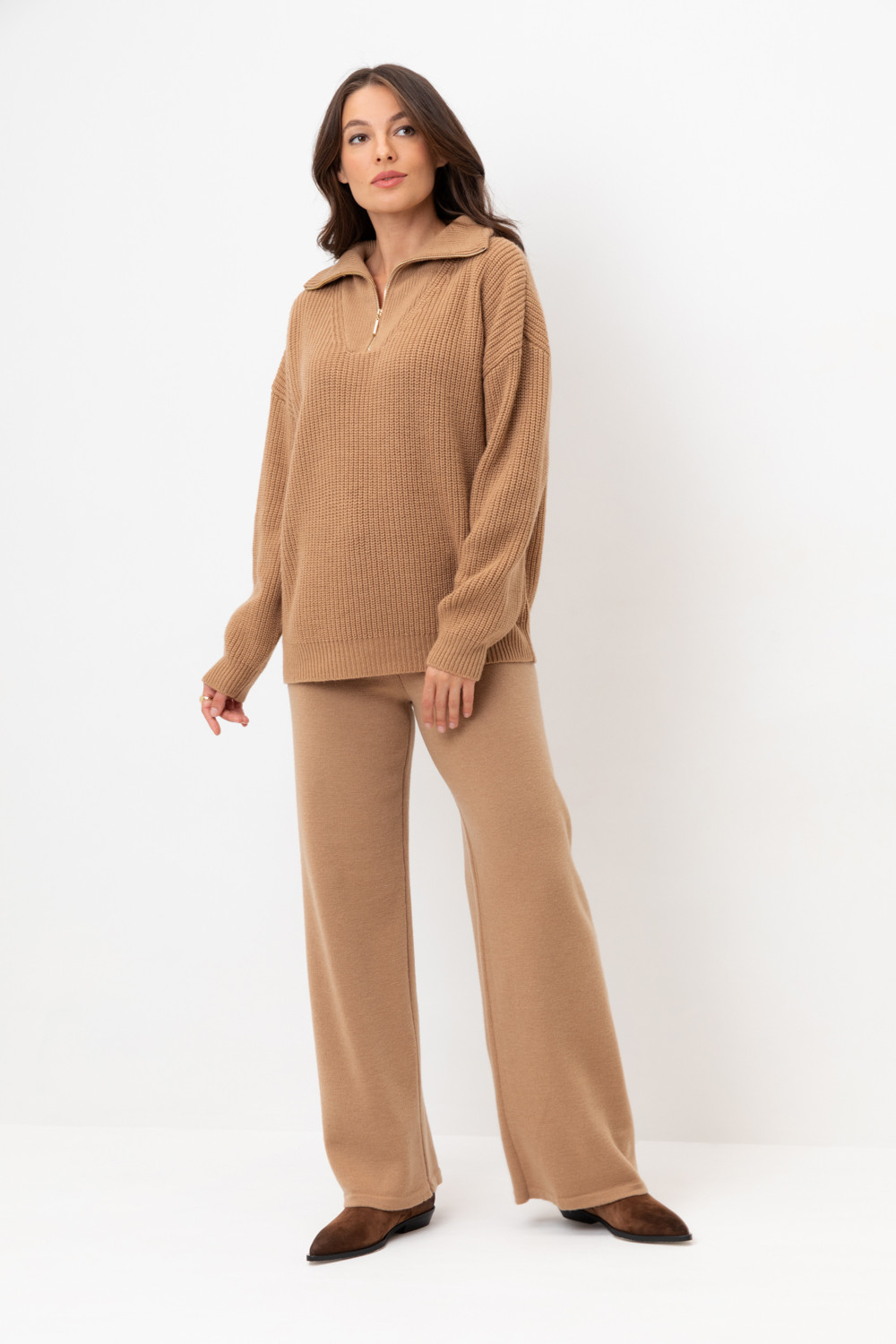 Брюки женские для мам, артикул: ЕВ 416/24ш, цвет: бежевый, фото 5