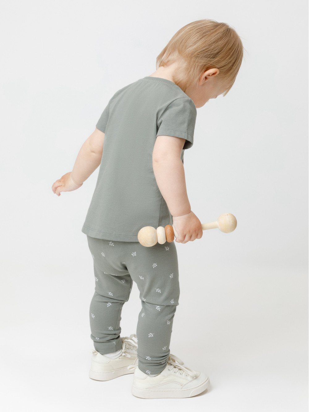 Лосины для девочки, артикул: КР 4321, цвет: хаки, фото 5