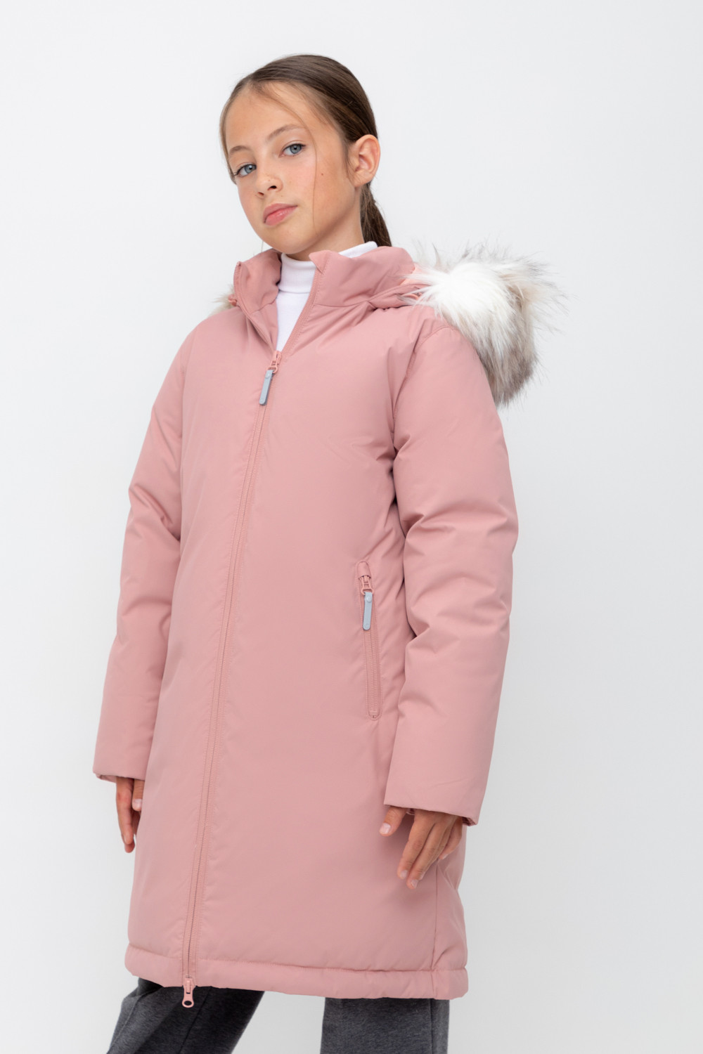 Пальто для девочки, артикул: ВК 34063/4 УЗГ, цвет: светло-розовый, фото 5
