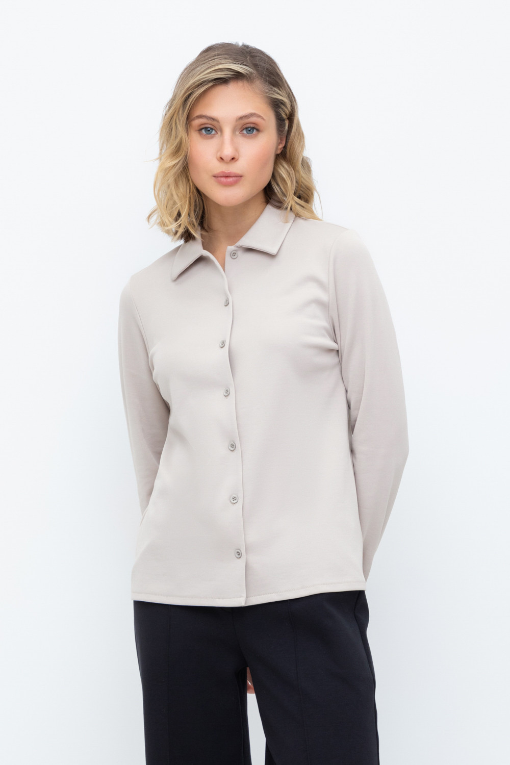 Блузы, рубашки женские для мам, артикул: ЕВТ 3246, цвет: бежевый, фото 5