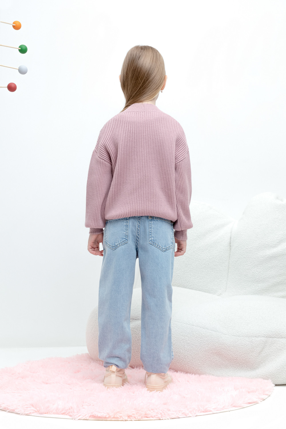 Брюки для девочки, артикул: ТК 46137 ВСТ, цвет: голубой, фото 5