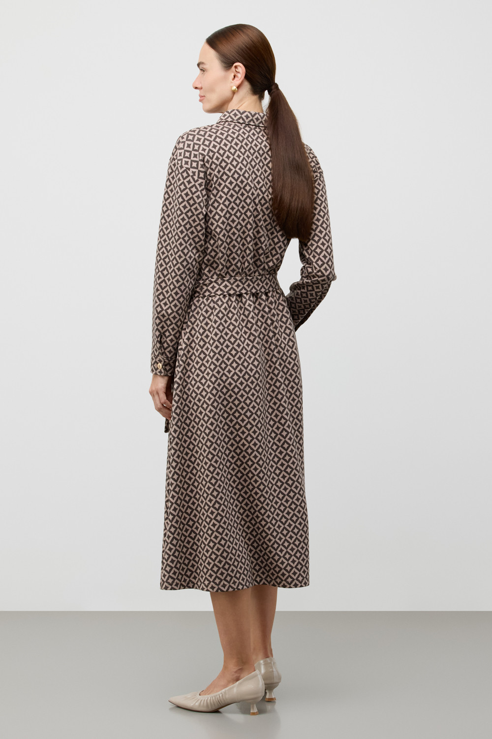 Платья женские для мам, артикул: ЕВТ 5096, цвет: бежевый, фото 5