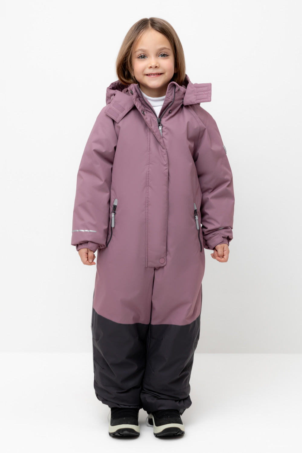 Комбинезоны утепленные для девочки, артикул: ВК 60122/1 ГР, цвет: фиолетовый, фото 5