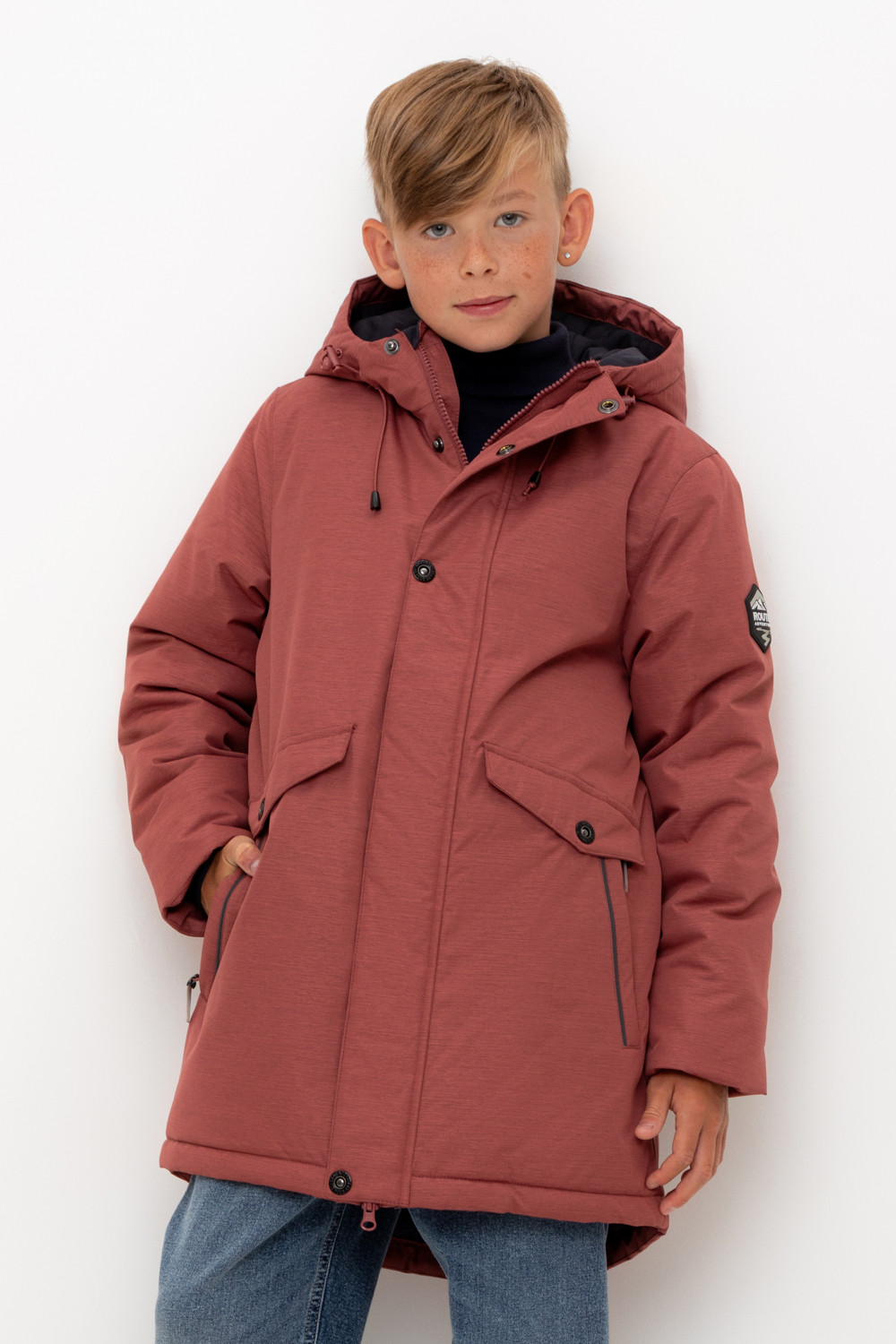 Пальто, плащи для мальчика, артикул: ВК 36097/2 ГР, цвет: коричневый, фото 5