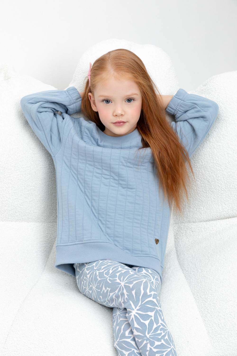 Свитшоты для девочки, артикул: КР 302420, цвет: синий, фото 5