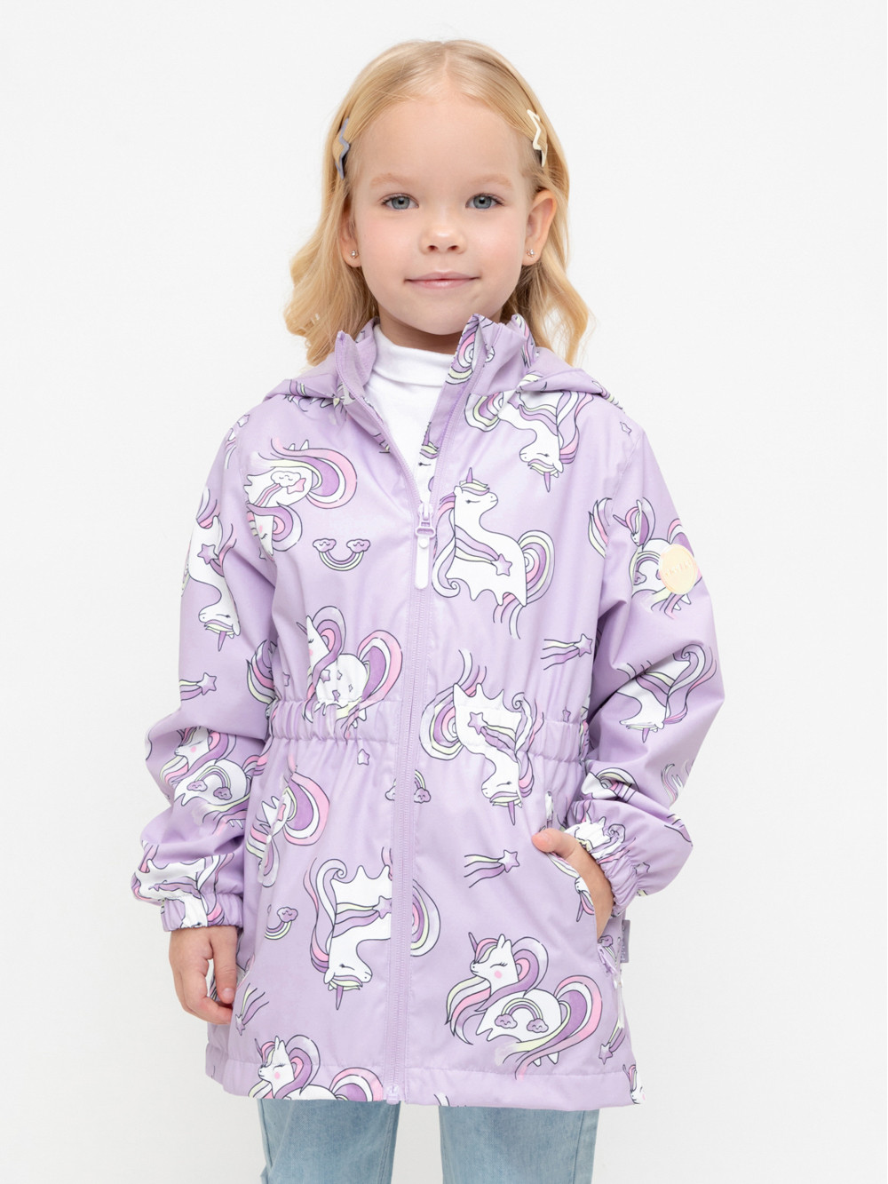 Куртка для девочки, артикул: ВК 32118/н/6 УЗГ, цвет: фиолетовый, фото 5