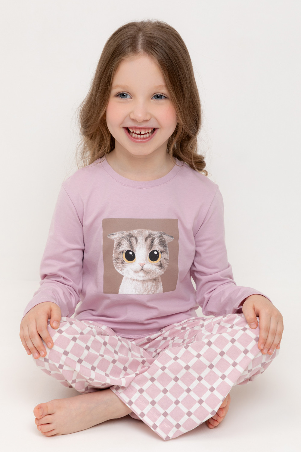 Пижама для девочки, артикул: К 1623, цвет: розовый, фото 5