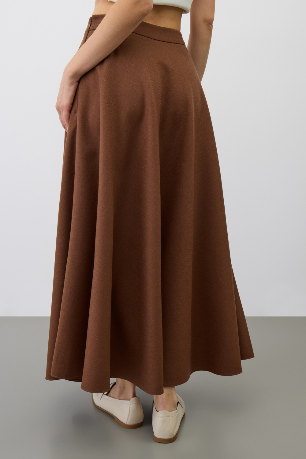 Юбки женские для мам, артикул: ЕТ 70005, цвет: коричневый, фото 5