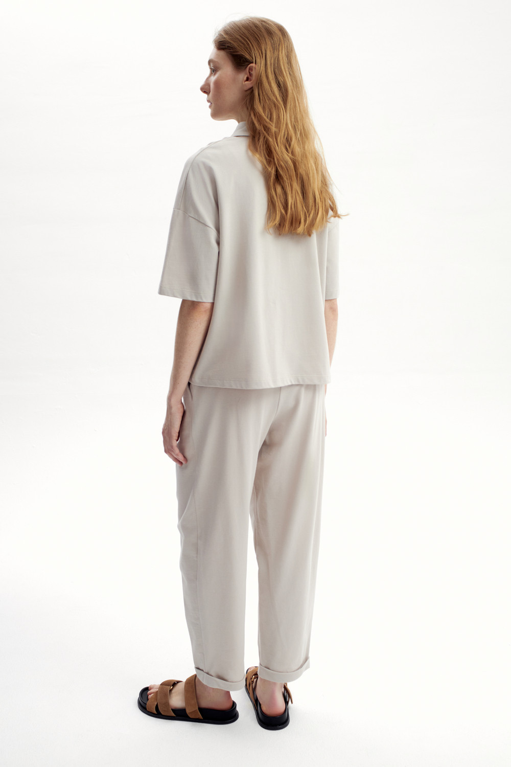 Блузы, рубашки женские для мам, артикул: ЕВТ 3280, цвет: бежевый, фото 5