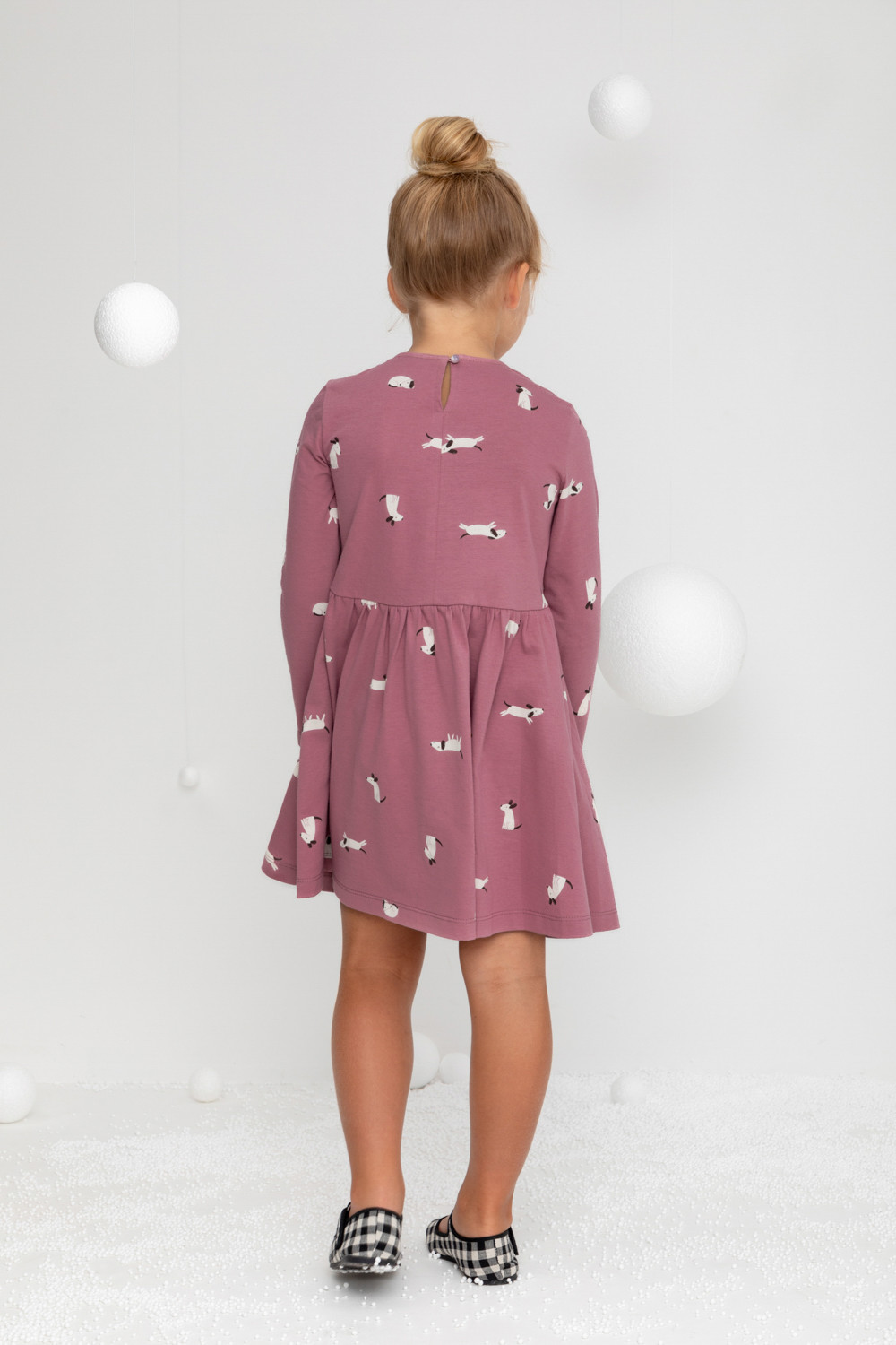 Платье для девочки, артикул: К 5775, цвет: бордовый, фото 5