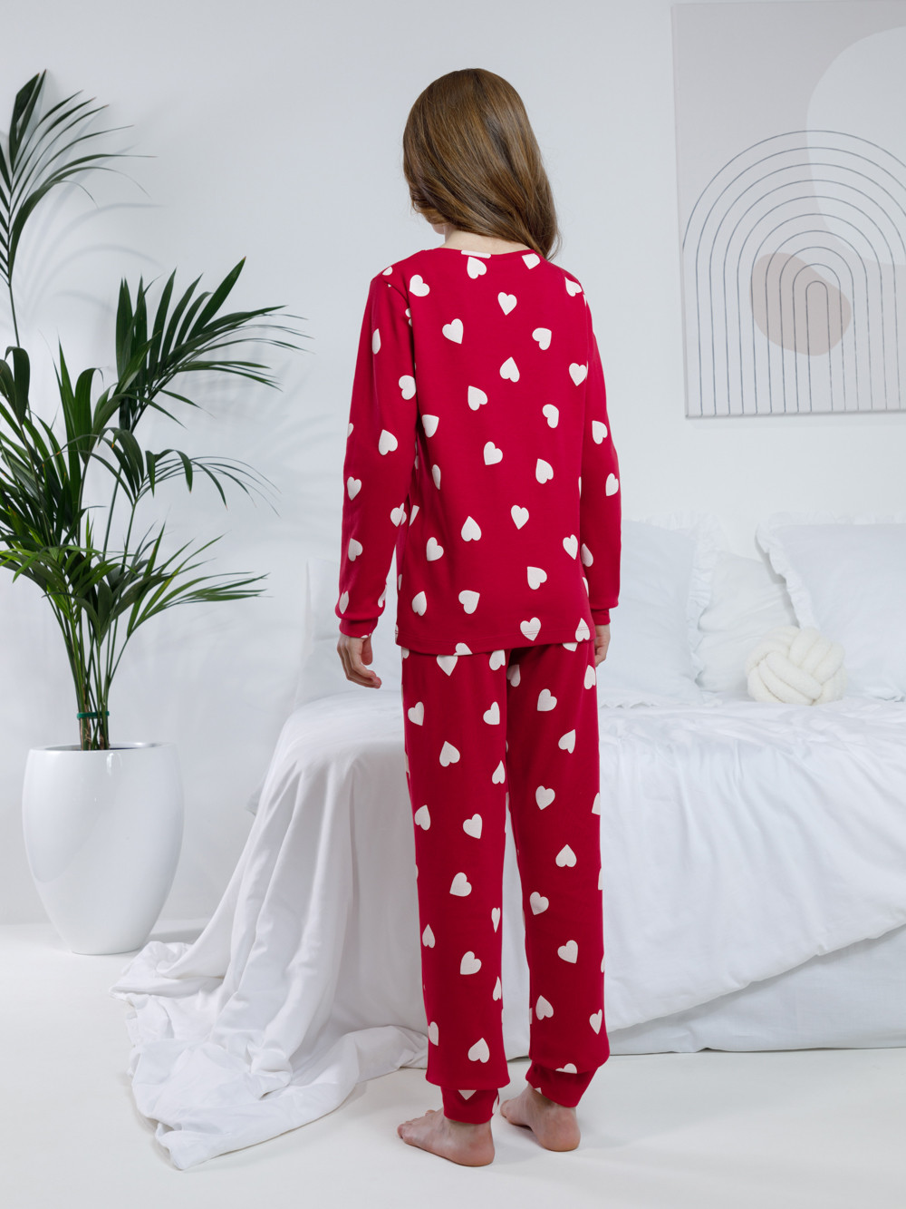 Пижама для девочки, артикул: МП 1552-1, цвет: красный, фото 5