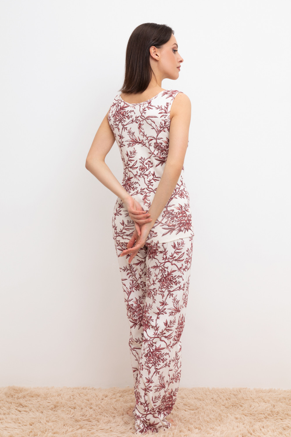 Брюки для дома для мам, артикул: Е 40046, цвет: светло-розовый, фото 5