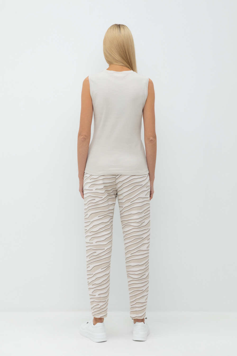 Брюки женские для мам, артикул: ЕВТ 4082, цвет: бежевый, фото 5