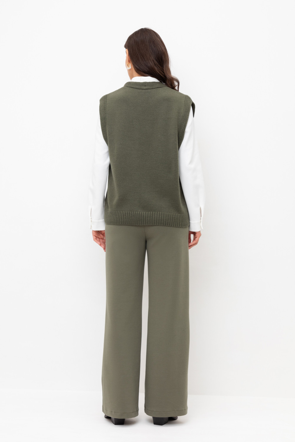 Брюки женские для мам, артикул: ЕВТ 4123, цвет: зеленый, фото 5