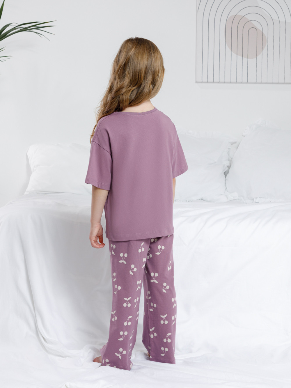 Пижама для девочки, артикул: МП 1657, цвет: бордовый, фото 5