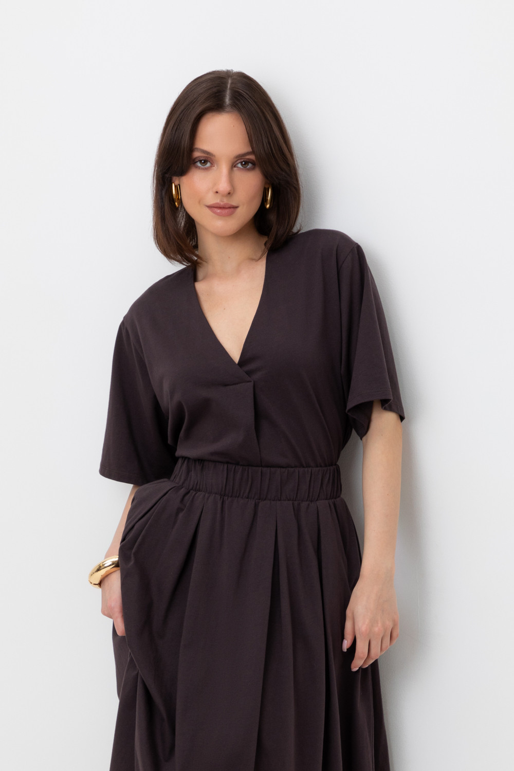 Блузы, рубашки женские для мам, артикул: ЕВТ 3266, цвет: черный3, фото 5