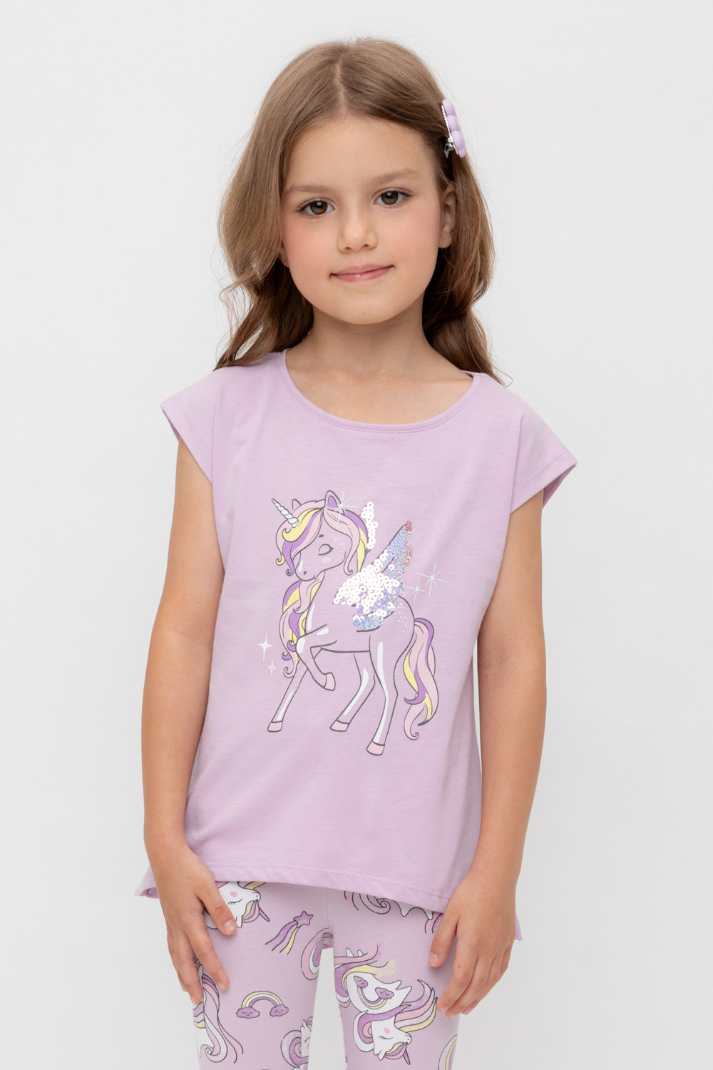 Футболка для девочки, артикул: КР 302319-1, цвет: фиолетовый, фото 5