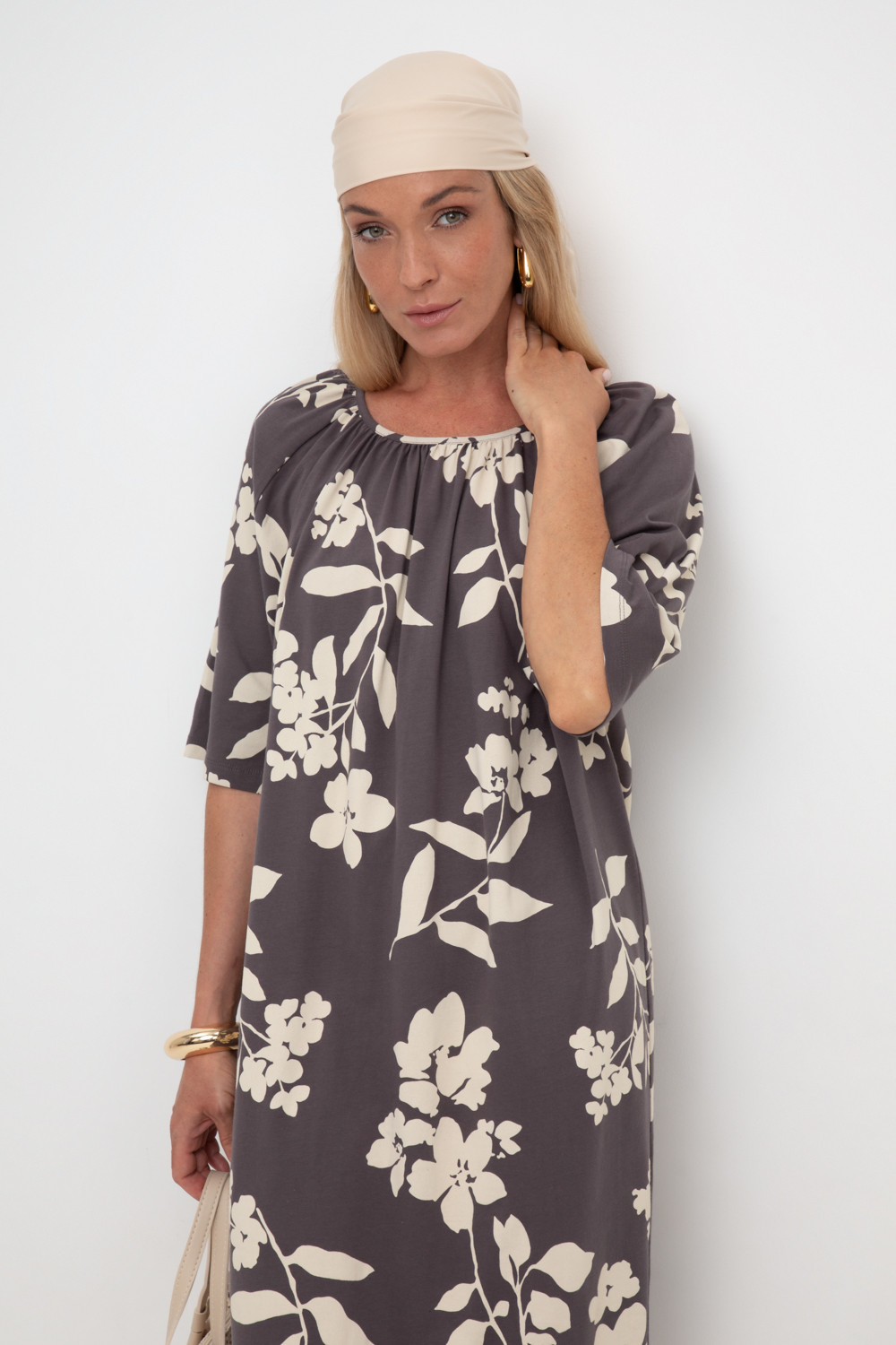 Платья женские для мам, артикул: ЕВТ 5063, цвет: коричневый, фото 5