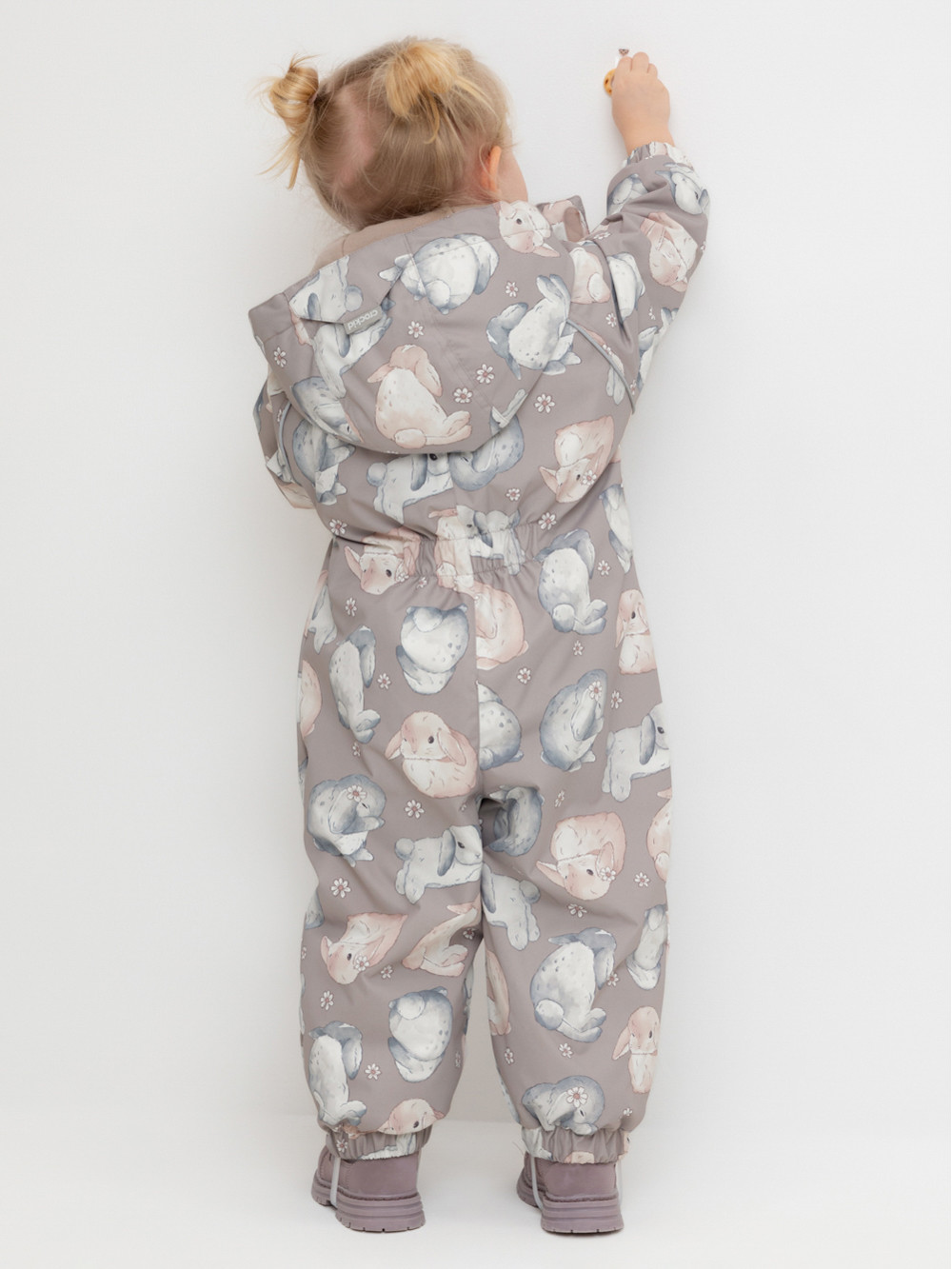 Комбинезоны утепленные для девочки, артикул: ВК 60085/н/55 Ал, цвет: кофейный, фото 5