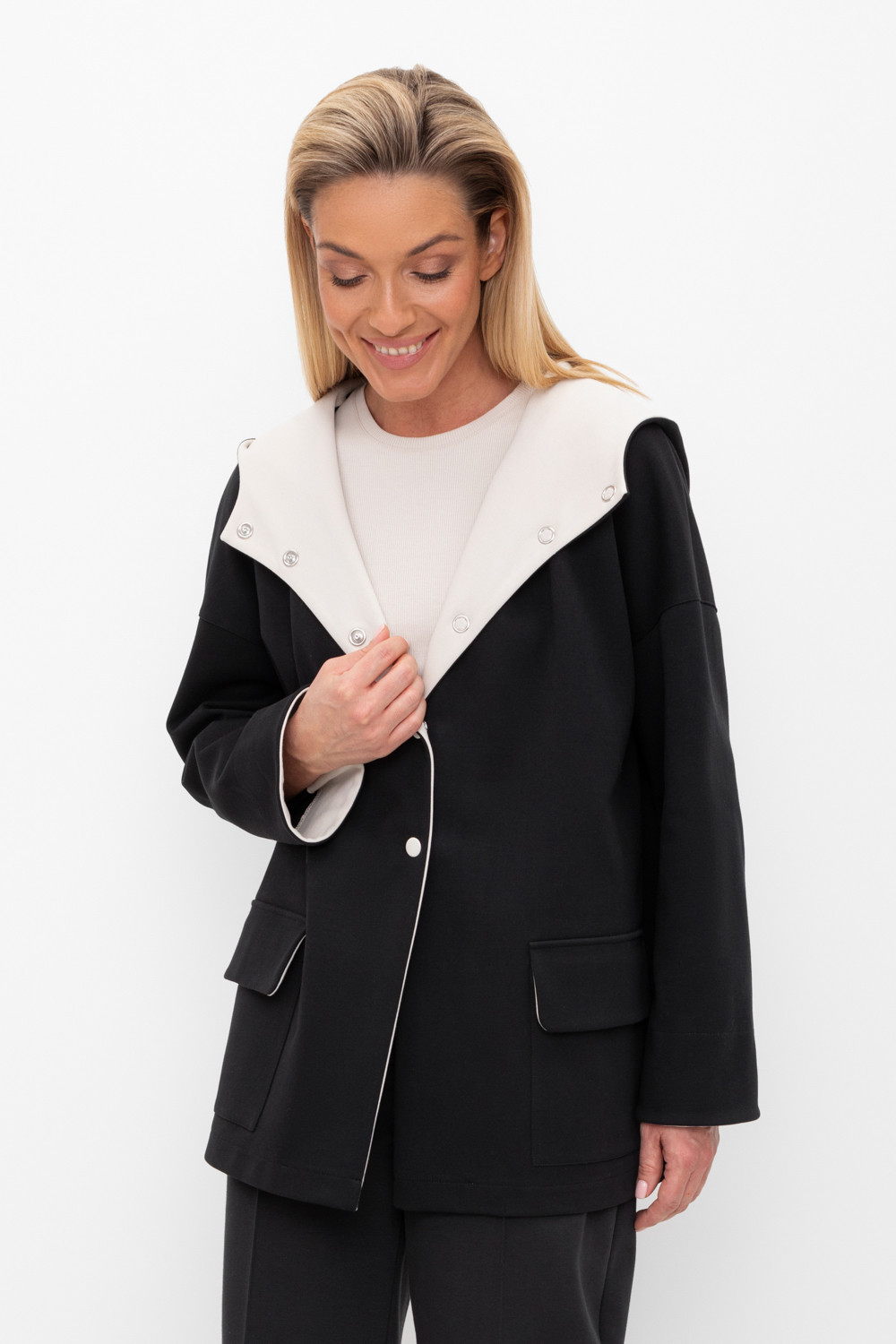 Жакеты, куртки женские для мам, артикул: ЕВТ 3202, цвет: черный3, фото 5