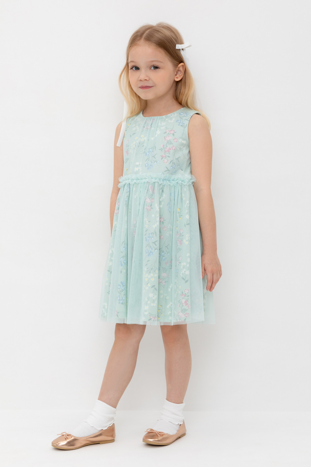 Платье для девочки, артикул: КР 5734, цвет: голубой, фото 5