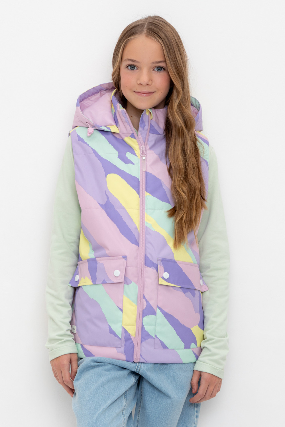 Жилет для девочки, артикул: ВК 35017/н/1 ГР (98-128), цвет: мульти, фото 5