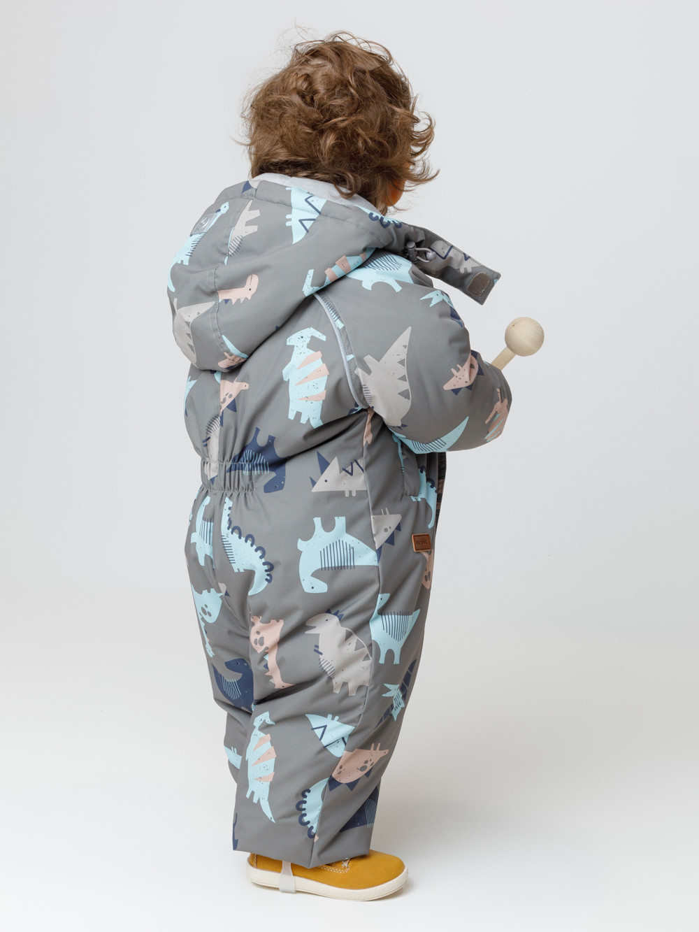 Комбинезоны утепленные для мальчика, артикул: ВК 60032/н/62 Ал, цвет: коричневый, фото 5