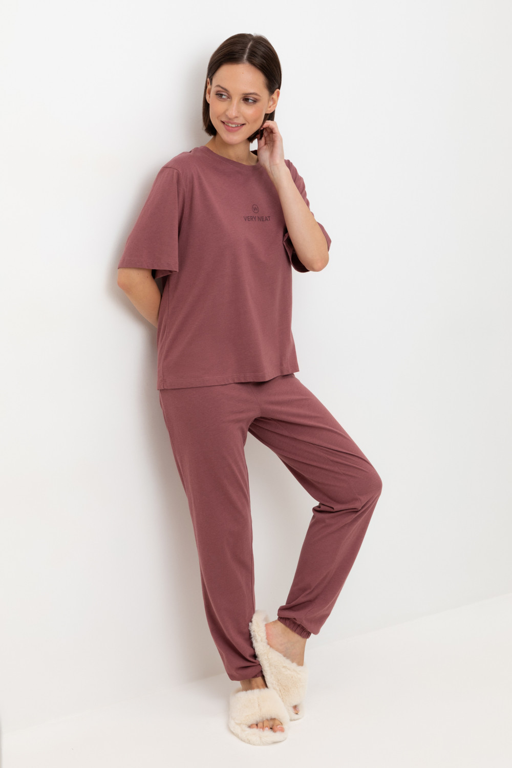 Комплекты для дома для мам, артикул: Е 20151, цвет: бордовый, фото 5