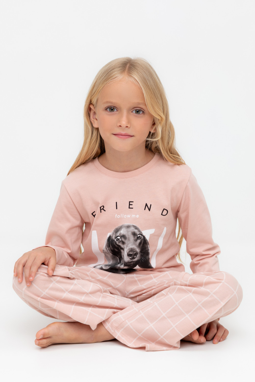 Пижама для девочки, артикул: К 1623, цвет: розовый, фото 5