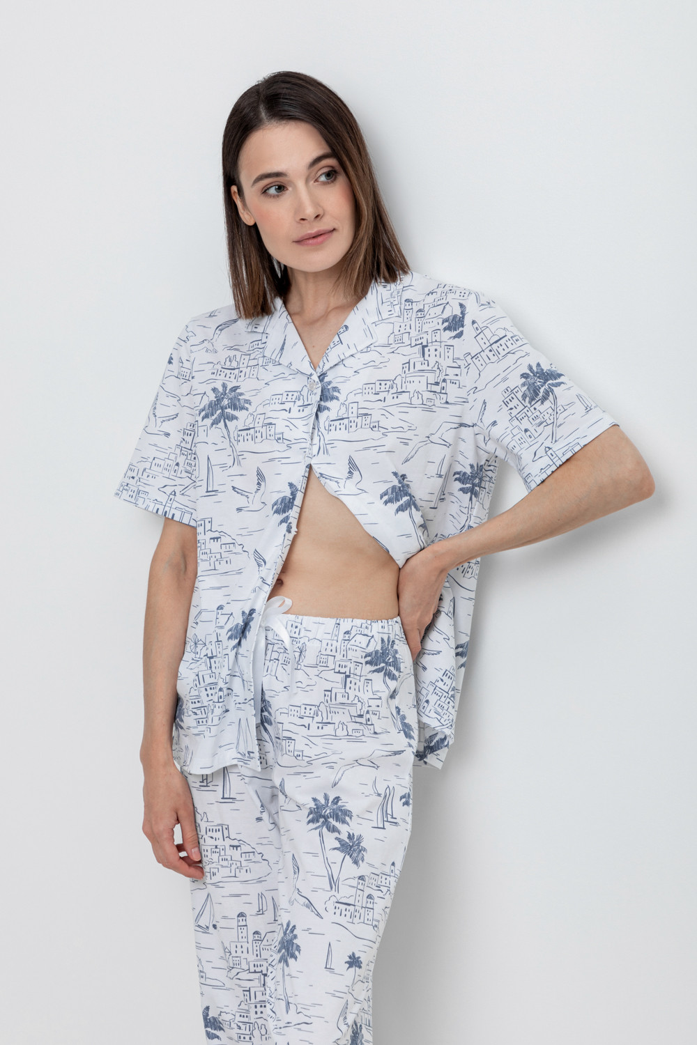 Футболки для дома для мам, артикул: Е 30082, цвет: белый, фото 5