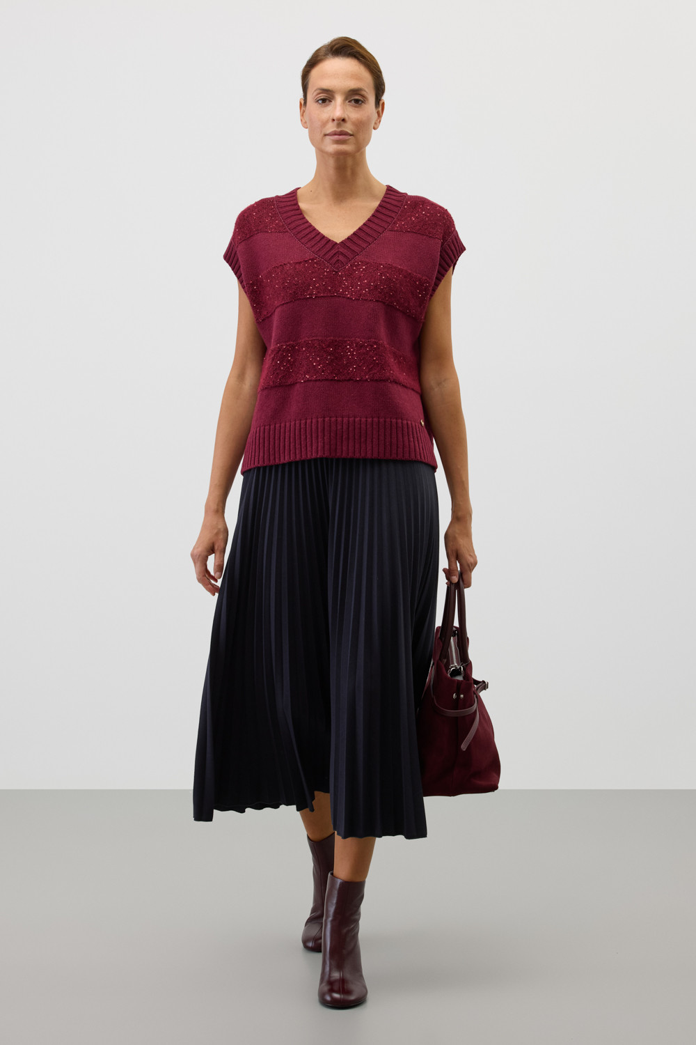 Юбки женские для мам, артикул: ЕВТ 7026, цвет: синий, фото 5