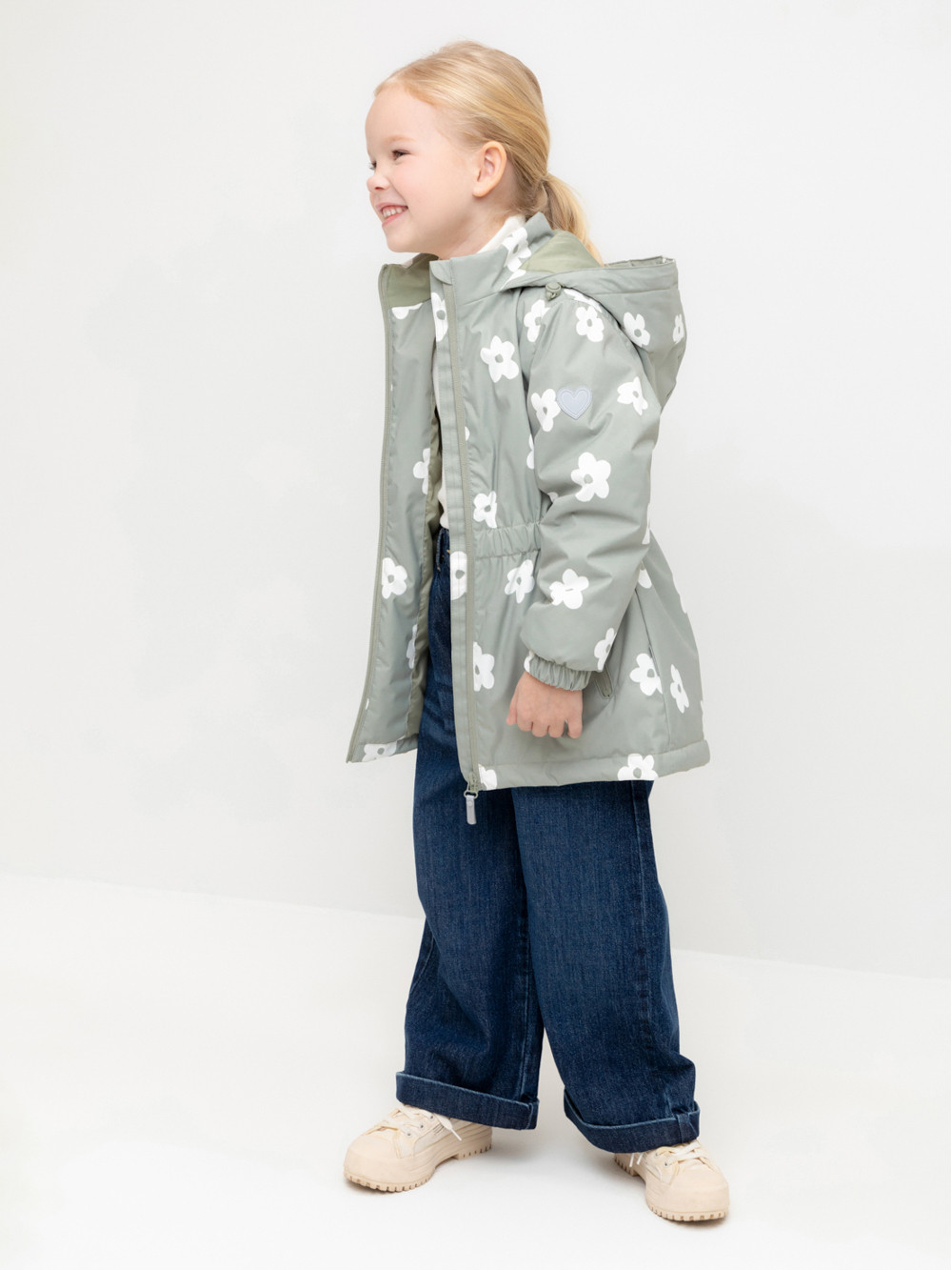 Куртка для девочки, артикул: ВК 32142/н/12 УЗГ, цвет: хаки, фото 5