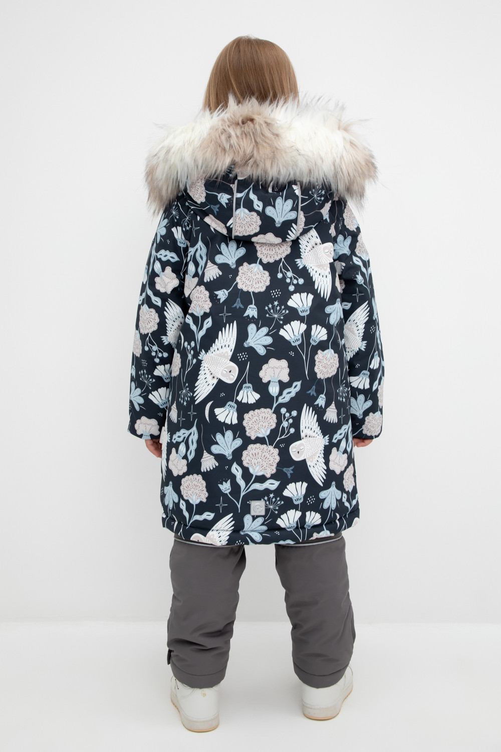 Пальто для девочки, артикул: ВК 38087/н/3 УЗГ, цвет: темно-синий, фото 5