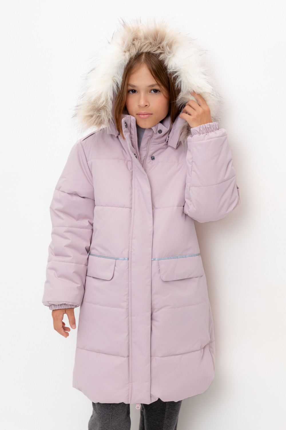 Пальто для девочки, артикул: ВК 38094/6 УЗГ, цвет: розовый, фото 5