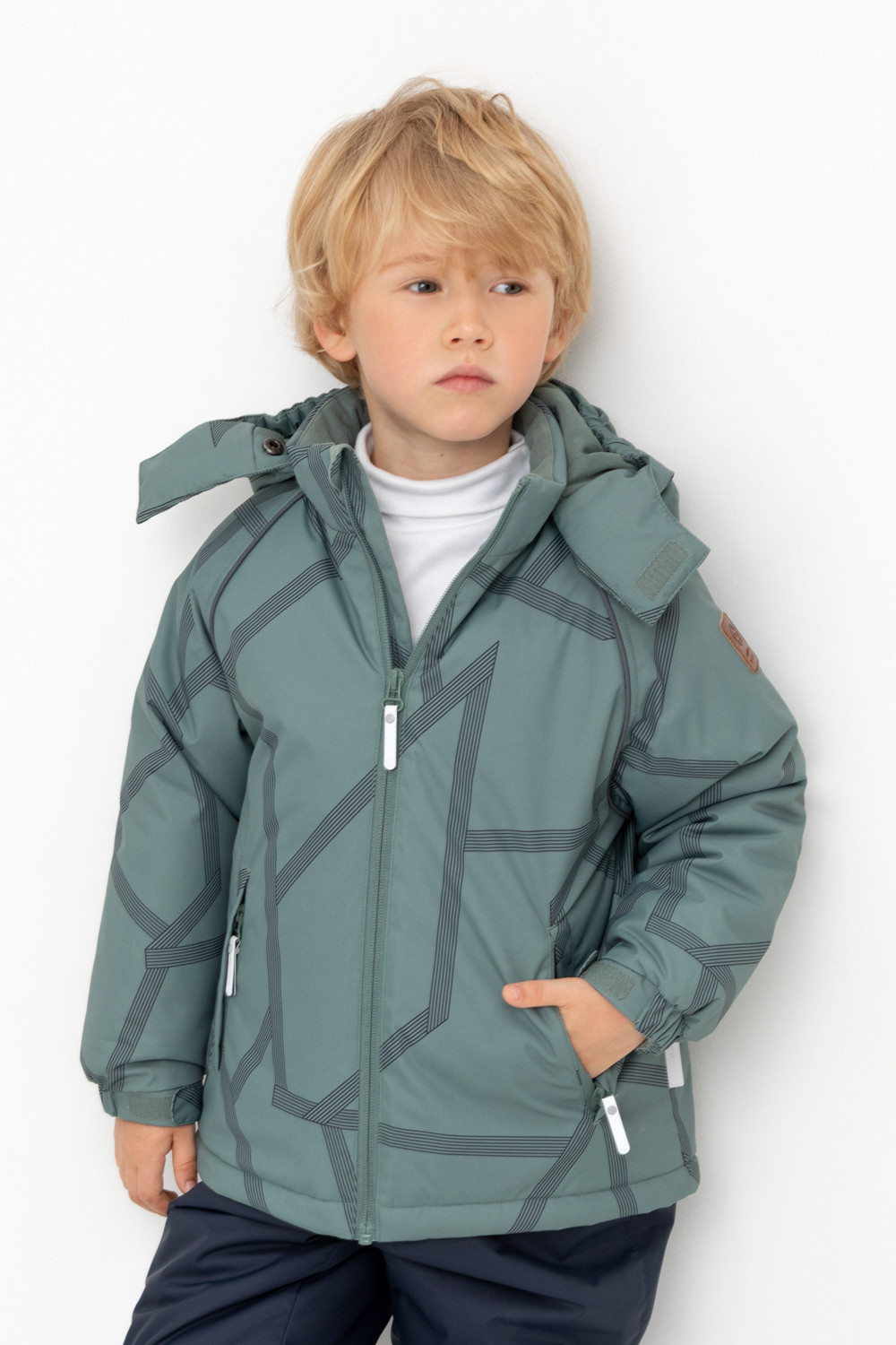 Куртки для мальчика, артикул: ВК 36087/н/7 ГР, цвет: зеленый, фото 5
