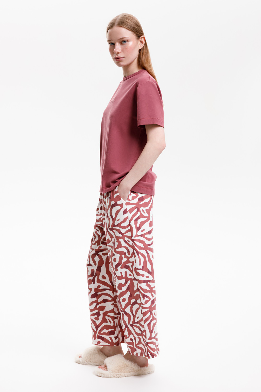 Комплекты для дома для мам, артикул: Е 20164, цвет: бордовый, фото 5