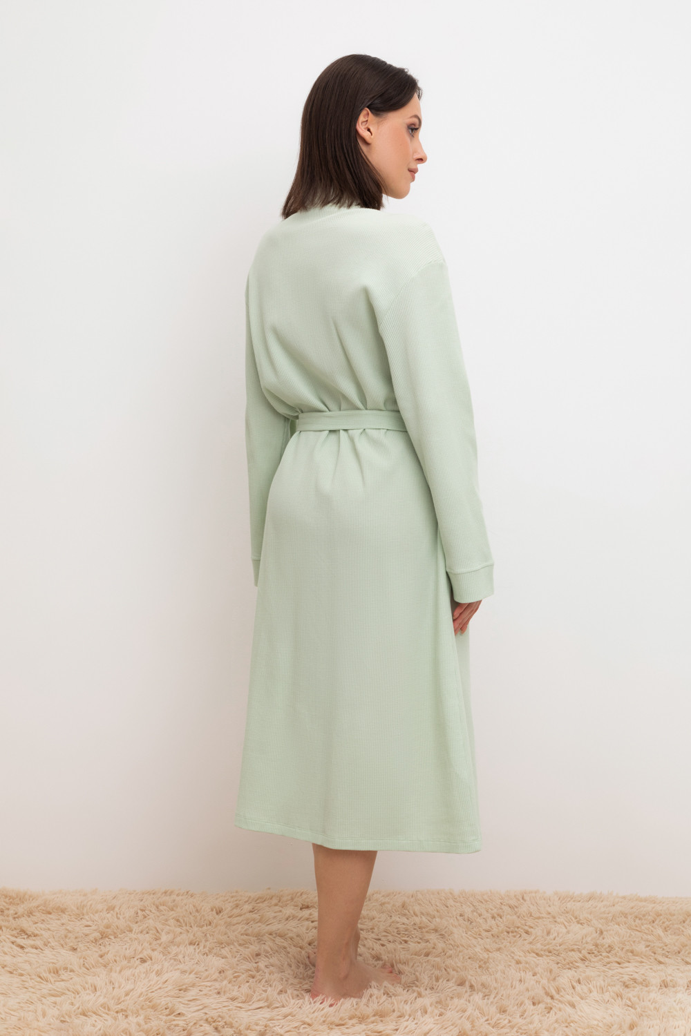 Халаты женские для мам, артикул: Е 50014/24, цвет: зеленый, фото 5