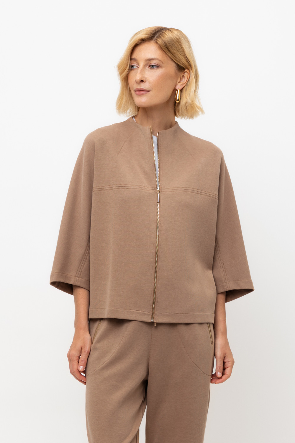 Жакеты, куртки женские для мам, артикул: ЕВТ 3281, цвет: коричневый, фото 5