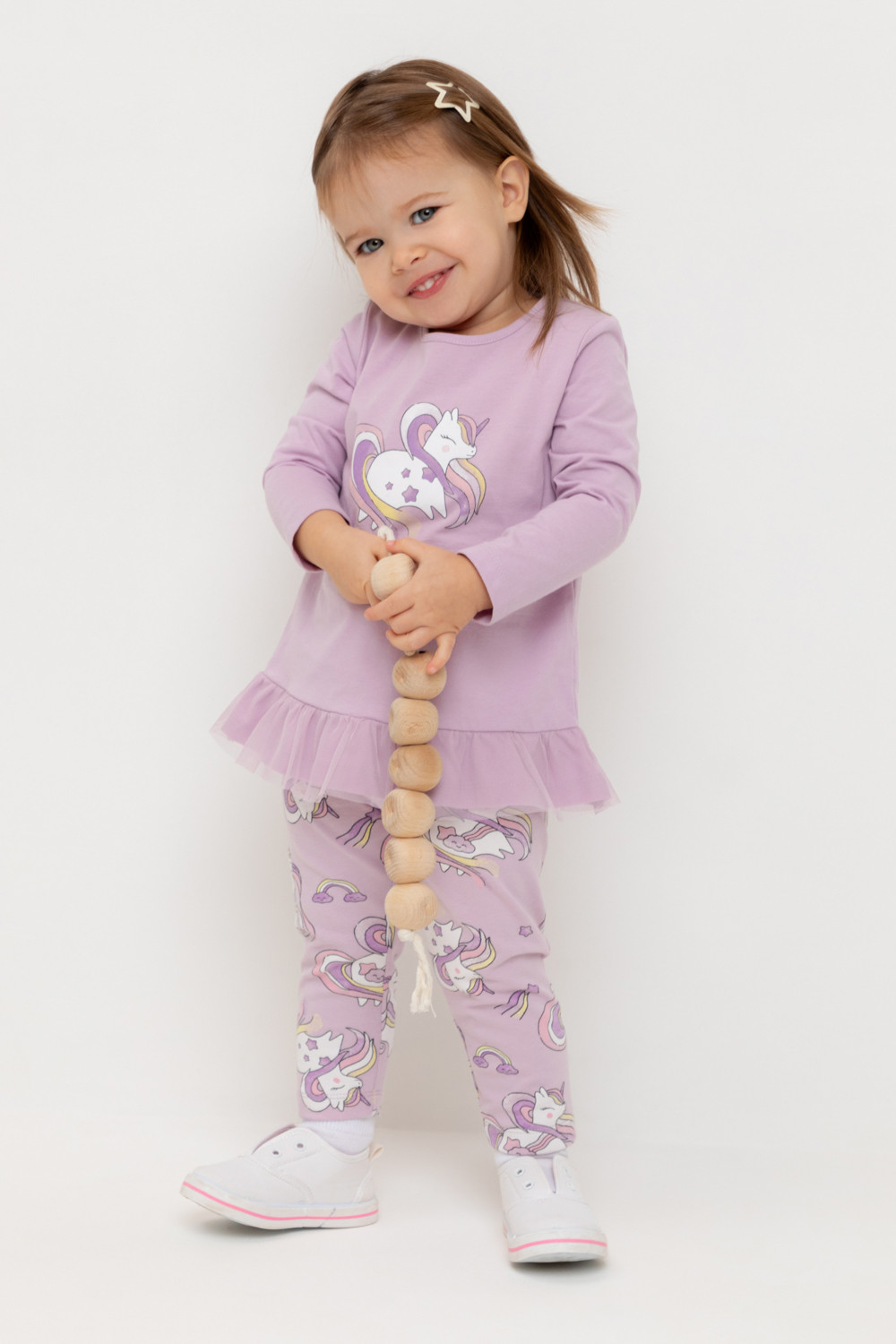 Лосины для девочки, артикул: КР 4321, цвет: фиолетовый, фото 5