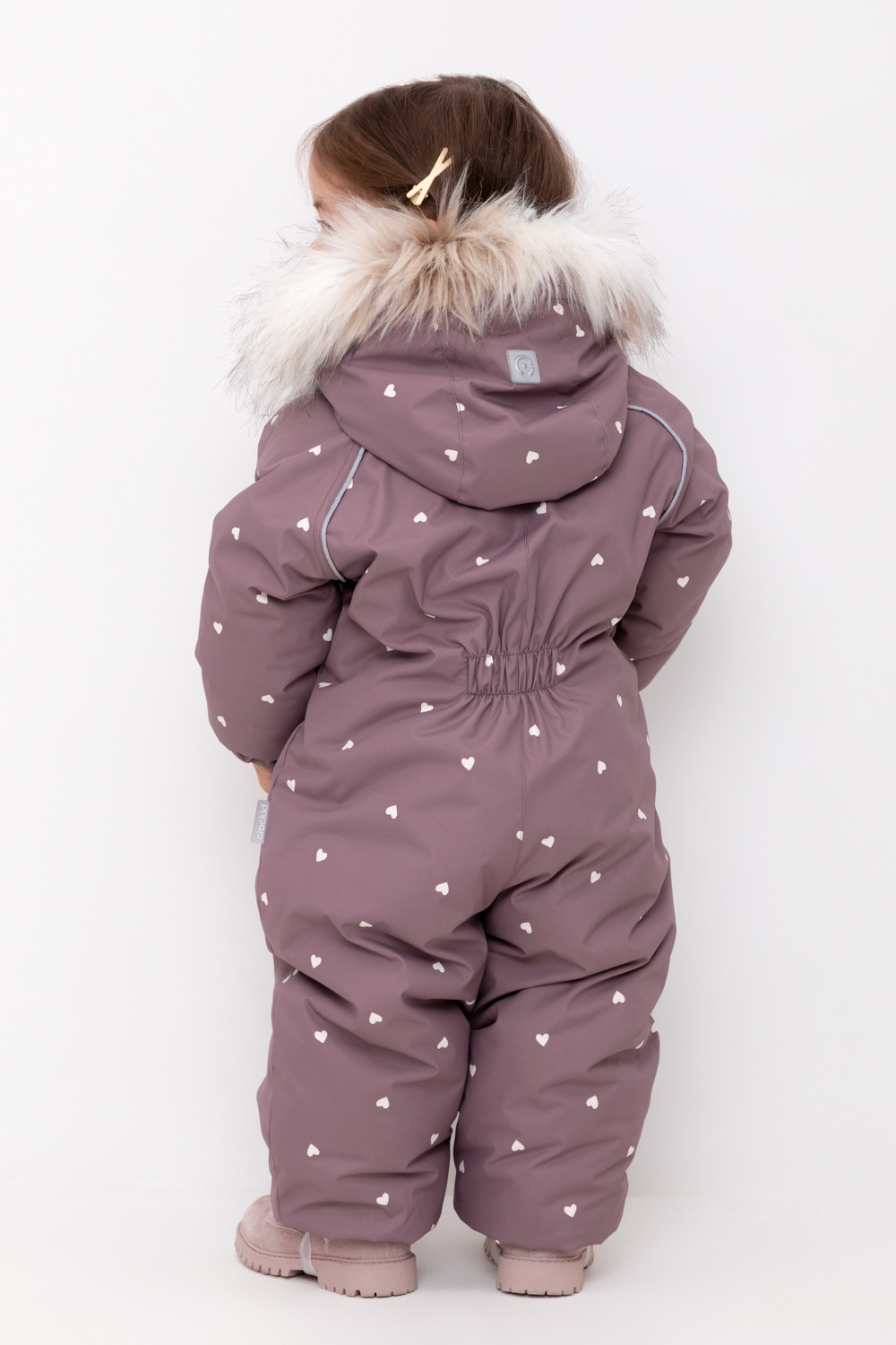 Комбинезоны утепленные для девочки, артикул: ВК 60105/н/13 ГР, цвет: фиолетовый, фото 5